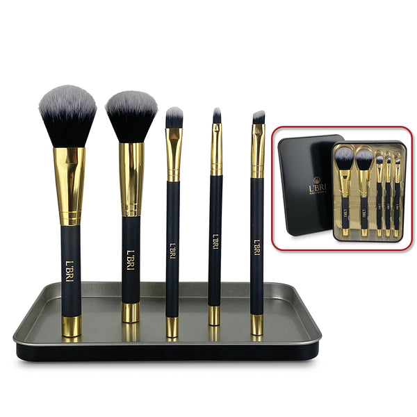 5-Piece Brush Set with Travel Case